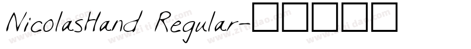 NicolasHand Regular字体转换
